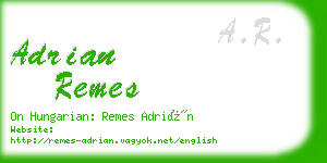 adrian remes business card